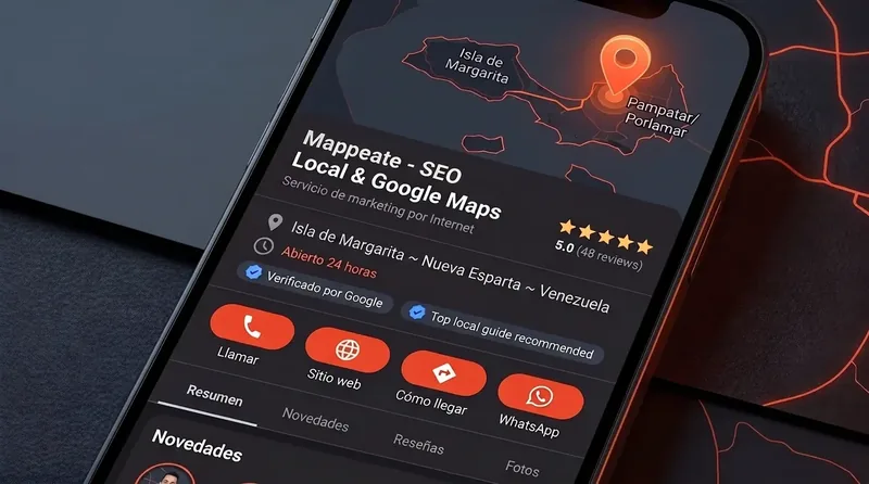 Ficha de Google Maps optimizada — SEO Local en Porlamar y Pampatar, Nueva Esparta