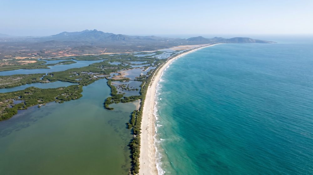 Vista aérea de la Península de Macanao y Laguna de la Restinga - SEO Google Maps en Macanao y Gómez